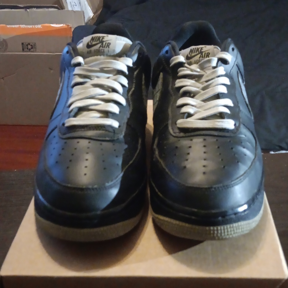Nike Air Force 1 Low '07 LV8 Rare "Black Croc" (2018) M10.5/W12 EUC - Picture 4 of 10